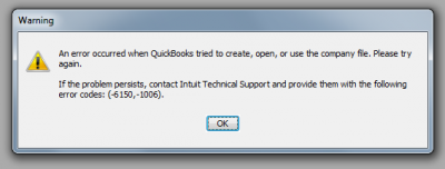 solution to fix Quickbook Error 6150-0 code